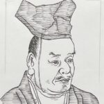 1768-1841を生きた岐阜県出身の江戸後期を代表する儒学者は25歳の時、林錦峯（林羅山から続く幕府儒官の７代目）の養子となって林家を継ぎ、幕府の文書行政の中枢として幕政に関与する。 文化年間における朝鮮通信使の応接を対馬国で行う聘礼の改革にも関与。
